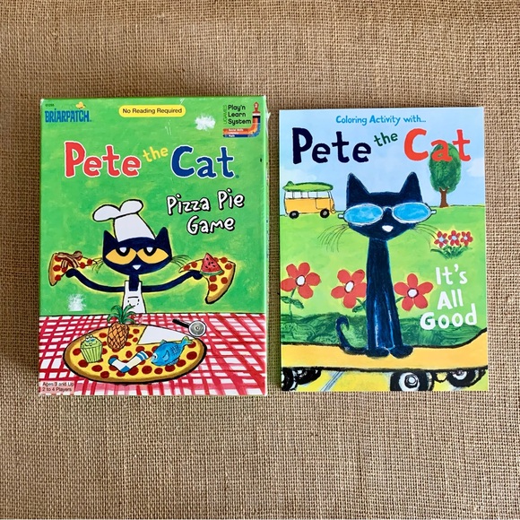 PETE THE CAT Pizza Pie Game & Pete the Cat Coloring Book - Picture 1 of 15